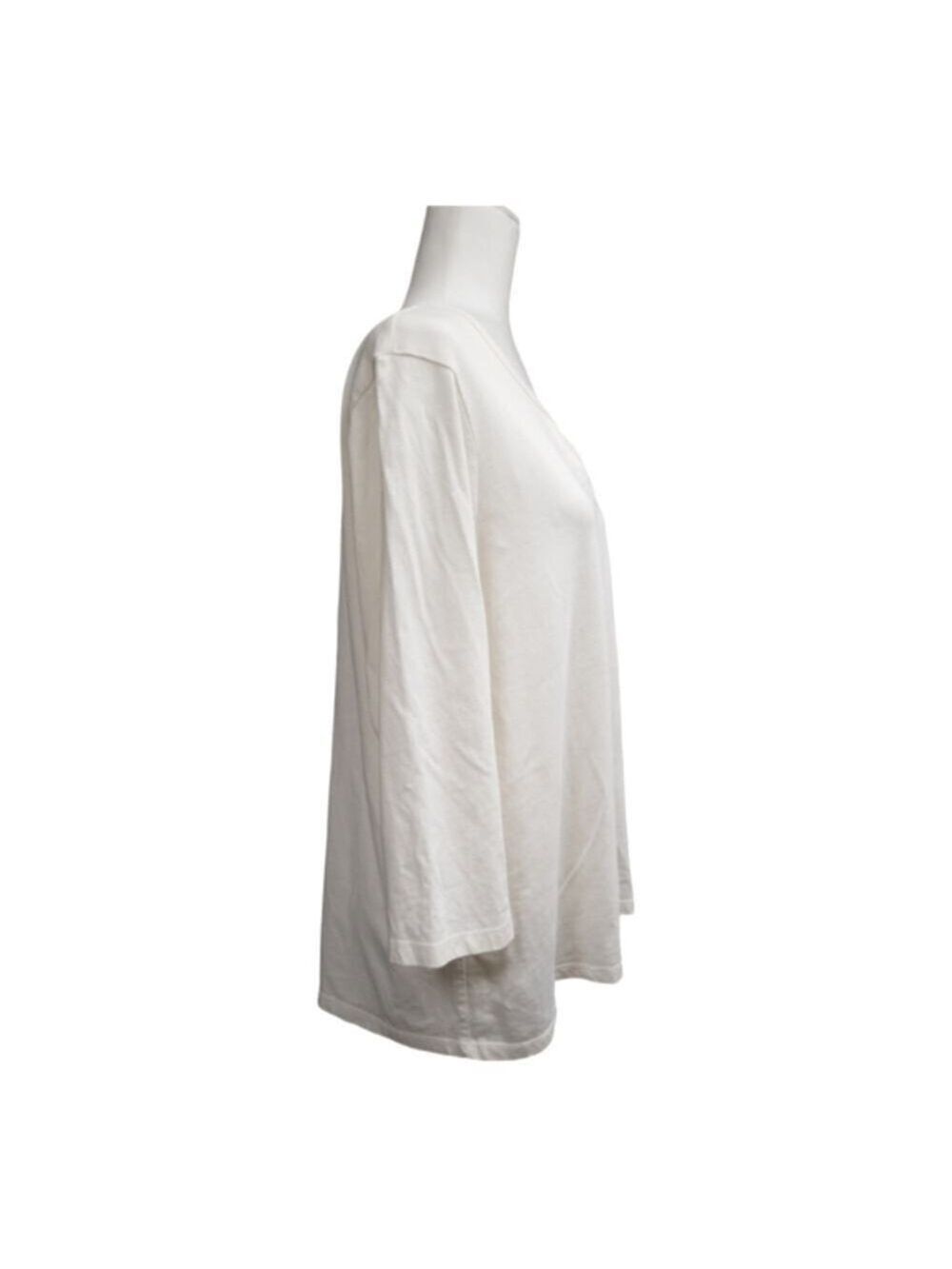 Chico's Long Sleeve Ivory Top SZ Large - Picture 2 of 7